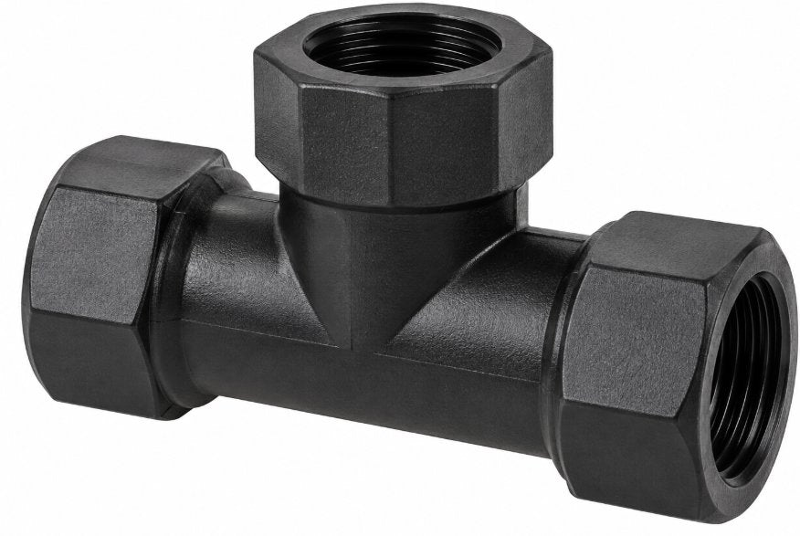 PLASTIC PIPE FITTINGS FOR GASOLINE, TEE CONNECTOR, 1/2 NPT FEMALE Medical DEX 