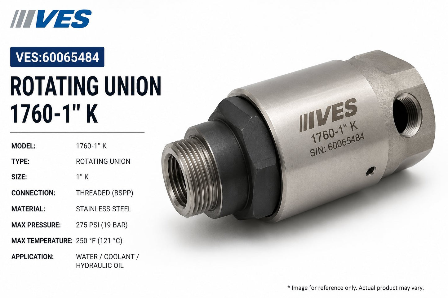 ROTATING UNION 1760-1" K Renewable Energy DEX 