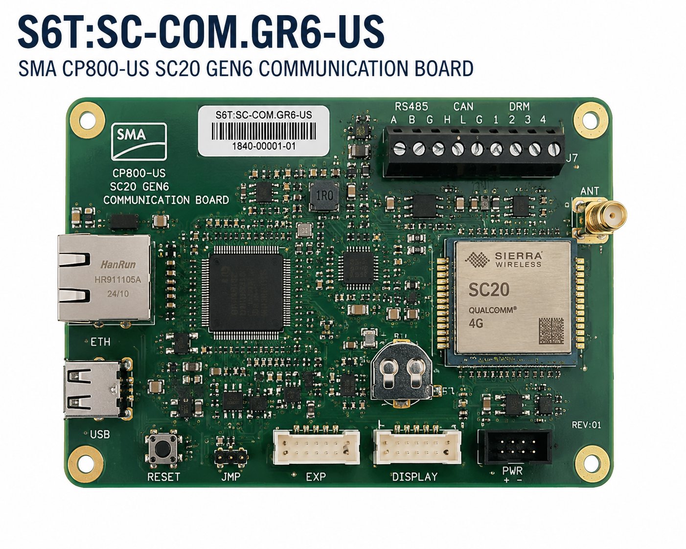 SMA CP800-US SC20 GEN6 COMMUNICATION BOARD Renewable Energy DEX 