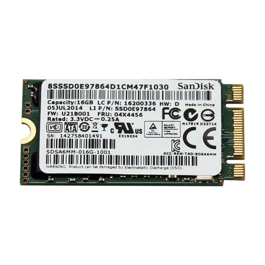 SOLID STATE DRIVE, 16GB M.2 2242 SATA6 SANDISK Information Technology IBM 