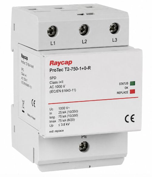 SPD RAYCAP CLASS I+II AC 1000 VAC Renewable Energy DEX 