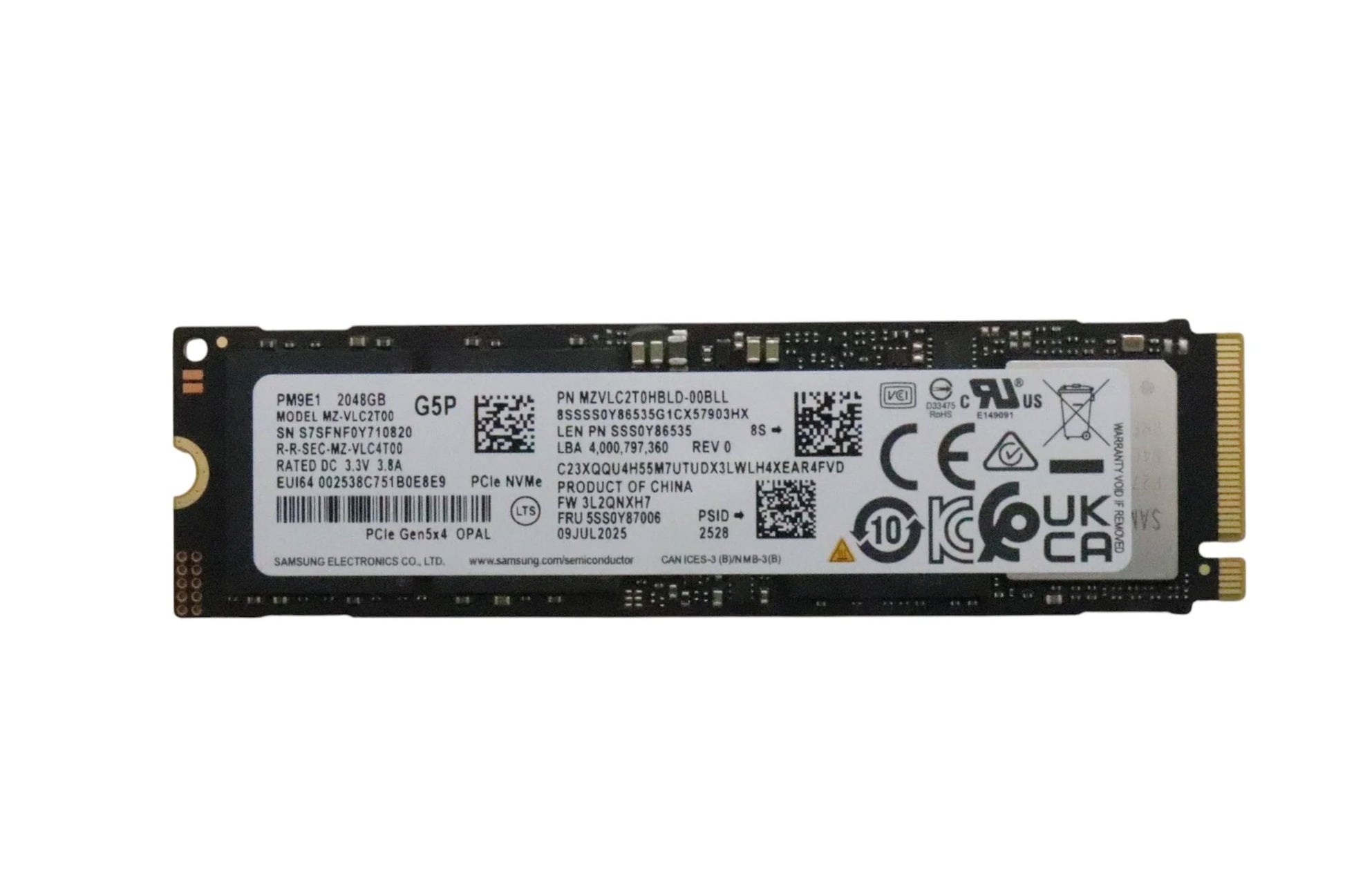 SSD SKH PCB01 2T 2280 PCIE G5P X4 Medical DEX 