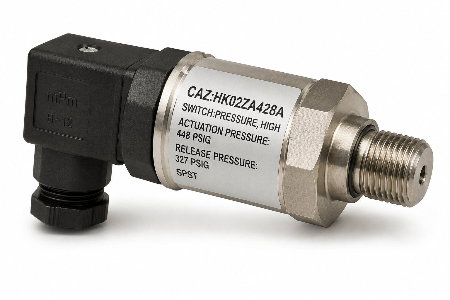 SWITCH:PRESSURE, HIGH, ACTUATION PRESSURE: 448 PSIG, RELEASE PRESSURE: 327 PSIG,SPST Renewable Energy DEX 