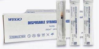 Syringe & Needle Combo Low Dead Space 1ML 25G 1" (Case of 3,000) PPE GENERIC 