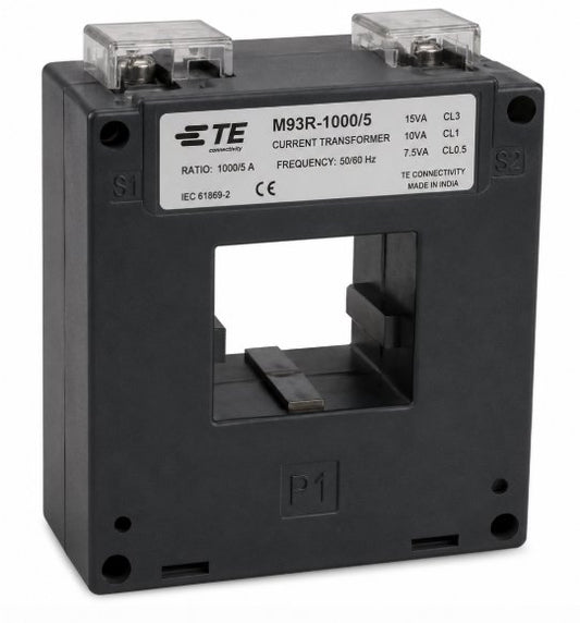 TE CONNECTIVITY. EBONY MOULDED CASE CURRENT TRANSFORMER, 1000/5 RATIO, 15VA-CL3, 10VA-CL1, 7.5VA-CL0.5 Renewable Energy DEX 