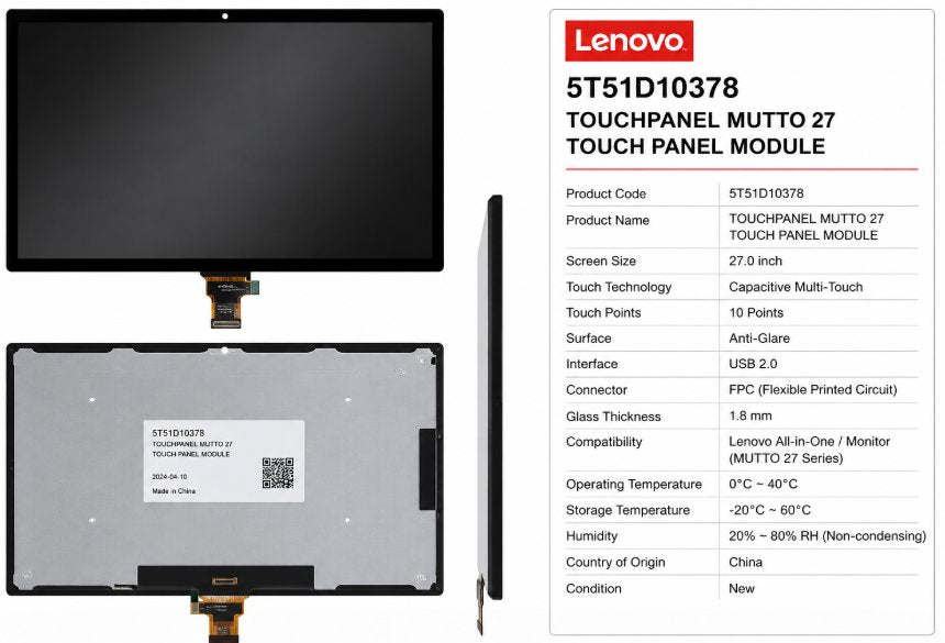 TOUCHPANEL MUTTO 27 TOUCH PANEL MODULE Medical DEX 
