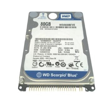 WESTERN DIGITALHARD DRIVE, 80GB 5400RPM Information Technology DEX 