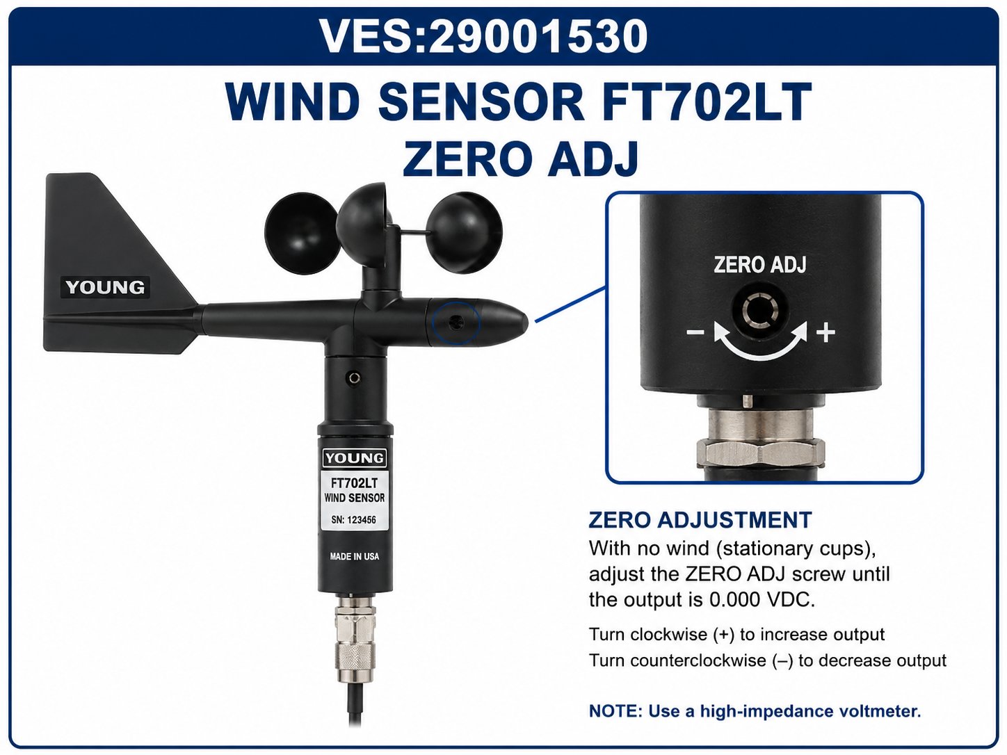 WIND SENSOR FT702LT ZERO ADJ Renewable Energy DEX 