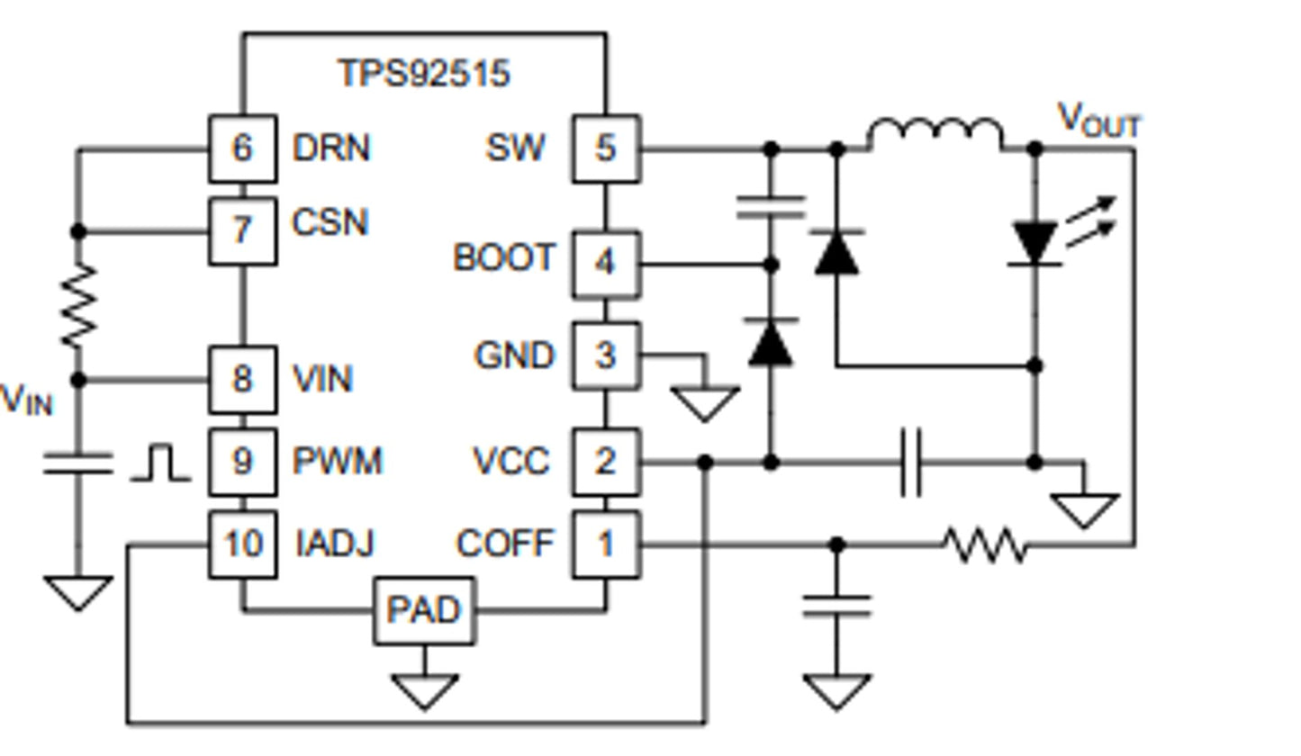 IC, LED DRVR REG PWM 10HVSSOP, TPS92515QDGQRQ1 - DEX